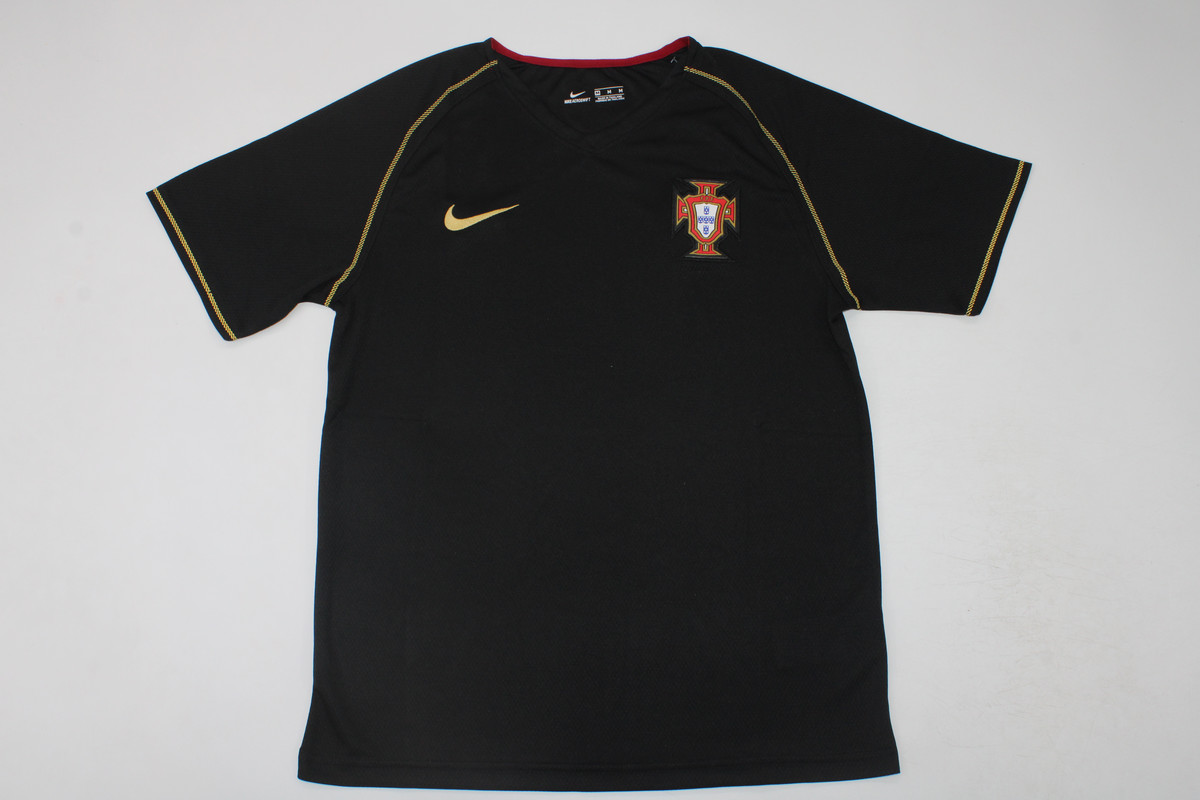 AAA Quality Portugal 2006 Away Black Soccer Jersey